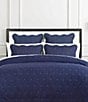 kate spade new york Scalloped Edge Reversible Quilt Bedding Mini Set, Color:Navy - Image 4