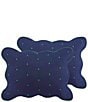 kate spade new york Scalloped Edge Reversible Quilt Bedding Mini Set, Color:Navy - Image 7