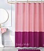 kate spade new york Scrub A Dub Color Block Shower Curtain, Color:Pink - Image 1