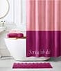 kate spade new york Scrub A Dub Color Block Shower Curtain, Color:Pink - Image 6