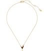 kate spade new york Shaken & Brewed Mini Novelty Short Pendant Necklace, Color:Champagne - Image 2