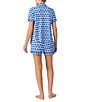 kate spade new york Shell Geo Print Short Sleeve Notch Collar Knit Shorty Pajama Set, Color:Shell Geo - Image 2