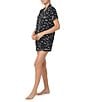 kate spade new york Short Sleeve Notch Collar Knit Bold Bows Print Bridal Shorty Pajama Set - Image 3