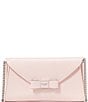 Color:Crepe Pink - Image 1 - Silver Hardware Morgan Bow Envelope Flap Crossbody Bag