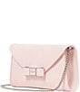 Color:Crepe Pink - Image 3 - Silver Hardware Morgan Bow Envelope Flap Crossbody Bag