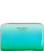 Color:Mint Liqueur Multi - Image 1 - Silver Hardware Morgan Ombre Compact Wallet