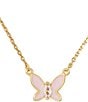 Color:Pink - Image 2 - Social Butterfly Short Pendant Necklace