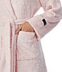 kate spade new york Solid Jacquard Plush Shawl Collar Long Sleeve Robe - Image 5