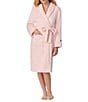kate spade new york Solid Jacquard Plush Shawl Collar Long Sleeve Robe - Image 1