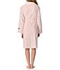 kate spade new york Solid Jacquard Plush Shawl Collar Long Sleeve Robe - Image 2