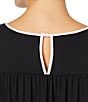 Color:Black - Image 3 - Solid Jersey Knit Nightgown