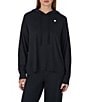kate spade new york Solid Long Sleeve Round Neck Brushed Jersey Knit Pant Pajama Set - Image 4