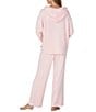 kate spade new york Solid Long Sleeve Round Neck Brushed Jersey Knit Pant Pajama Set - Image 6