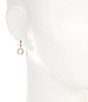 Color:Clear/Gold - Image 2 - Something Sparkly Spade Huggie Earrings