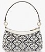 kate spade new york Spade Flower Jacquard Convertible Shoulder Bag, Color:Charcoal Grey Multi - Image 2