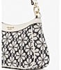 kate spade new york Spade Flower Jacquard Convertible Shoulder Bag, Color:Charcoal Grey Multi - Image 4