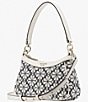 kate spade new york Spade Flower Jacquard Convertible Shoulder Bag, Color:Charcoal Grey Multi - Image 5