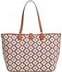 kate spade new york Spade Flower Jacquard Large Open Tote Bag, Color:Burgundy Multi - Image 2