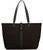 kate spade new york Spade Flower Jacquard Large Open Tote Bag, Color:Black Multi. - Image 1