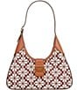 kate spade new york Spade Flower Jacquard Nouveau Small Shoulder Bag, Color:Burgundy Multi - Image 1