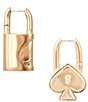 kate spade new york Spade Lock Asymmetrical Huggie Hoop Earrings - Image 1