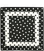 Color:Black/Cream - Image 2 - Springtime Dot Bandana Square Scarf
