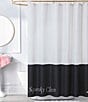kate spade new york Squeaky Clean Color Block Shower Curtain, Color:Black - Image 1
