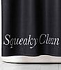 kate spade new york Squeaky Clean Color Block Shower Curtain, Color:Black - Image 3