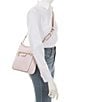 Color:Shimmer Pink - Image 4 - Striped Strap Hudson Messenger Crossbody Bag