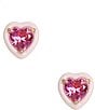Color:Pink - Image 1 - Sweetheart Crystal Stud Earrings