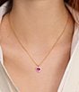 Color:Pink - Image 3 - Sweetheart Mini Short Pendant Necklace