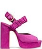 kate spade new york Sylvie Suede Square Toe Platform Sandals - Image 2