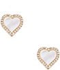 Color:Gold - Image 1 - Take Heart Crystal Stud Earrings