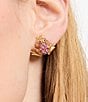 Color:Pink - Image 2 - Take The Leap Rhinestone Stud Earrings