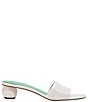 Color:Cream - Image 2 - Tee Time Leather Slide Sandals