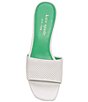 Color:Cream - Image 5 - Tee Time Leather Slide Sandals
