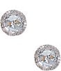 Color:Silver - Image 1 - That Sparkle Pave Round Large Stud Earrings