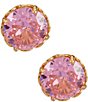 Color:Pink - Image 1 - That Sparkle Round Stud Earrings