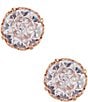Color:Rose Gold - Image 1 - That Sparkle Round Stud Earrings