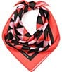 Color:Parisian Pink - Image 1 - Triangle Silk Square Bandana Scarf