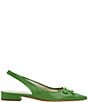 Color:Kate Spade Green - Image 2 - Veronica Perforated Leather Bow Slingback Flats