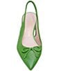 Color:Kate Spade Green - Image 4 - Veronica Perforated Leather Bow Slingback Flats