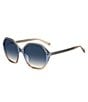 Color:Blue - Image 1 - Women's Waverly Geometric Sunglasses