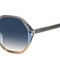 Color:Blue - Image 2 - Women's Waverly Geometric Sunglasses