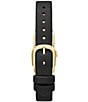 Color:Black - Image 3 - Women's Brookville Three-Hand Black Leather Strap Watch