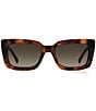 kate spade new york Women's Cailin 52mm Tortoise Rectangle Sunglasses, Color:Havana - Image 2