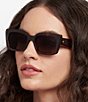 kate spade new york Women's Cailin 52mm Tortoise Rectangle Sunglasses, Color:Havana - Image 3