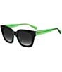 Color:Black Green - Image 1 - Women's Camryns Green Polarized Square Sunglasses