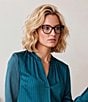 kate spade new york Women's Gracelyn 54mm Rectangle Reader Sunglasses - Image 6