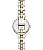 Color:Two Tone - Image 3 - Women's Holland Crystal Embellished Three Hand Two Stainless Steel Bracelet Watch